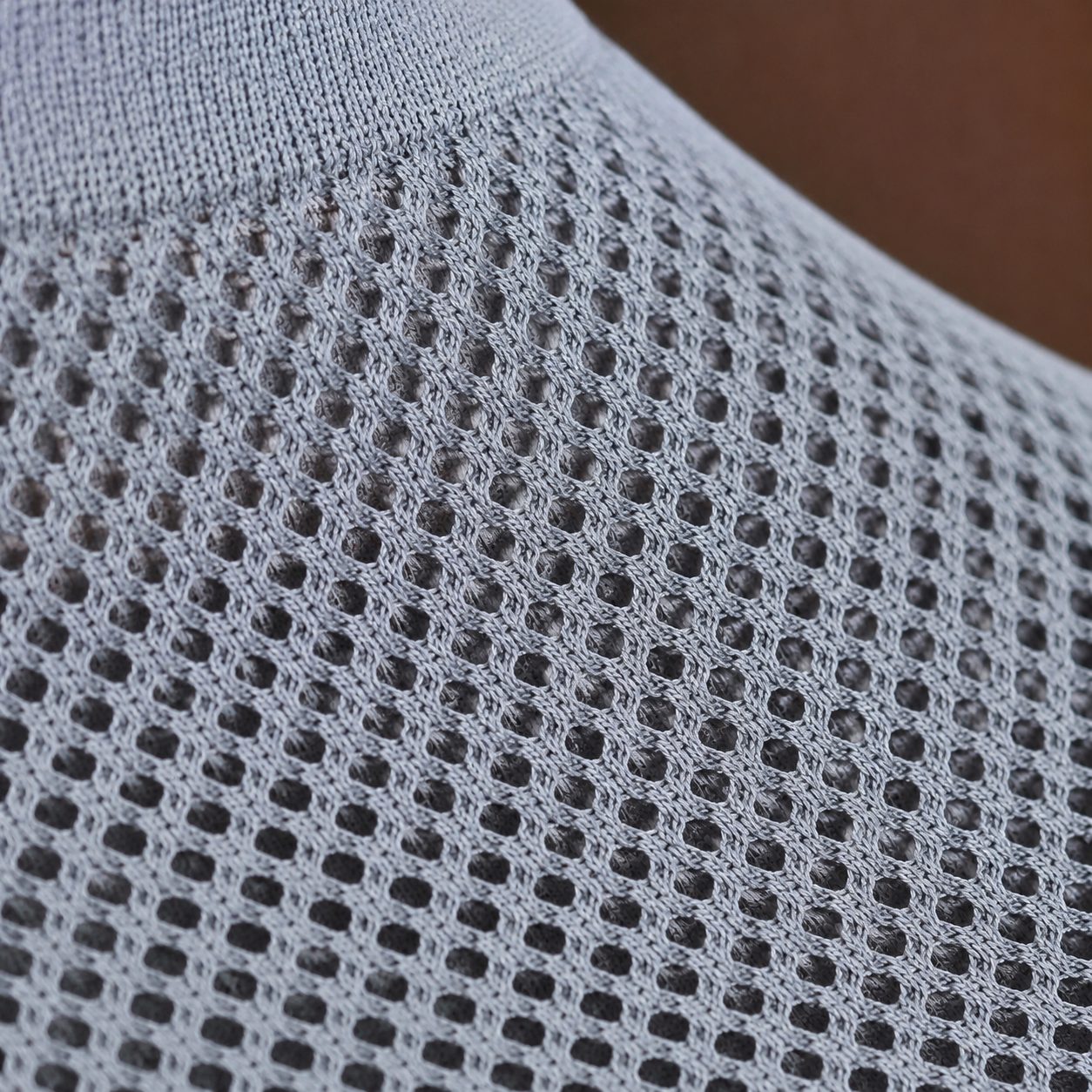 Engineered mesh shoe material, close-up